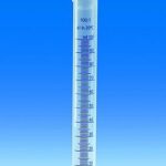Graduated cylinders, PP, Class B, tall shape, with raised blue scale 1000ml